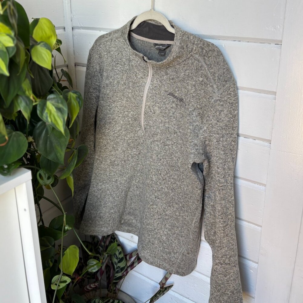 Eddie Bauer 3/4 Zip Men's Fleece Knit Pullover